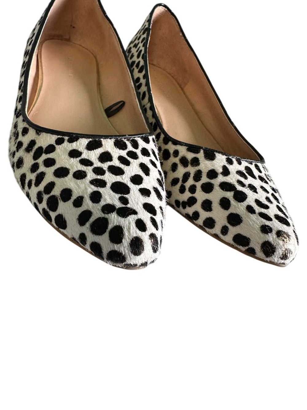 Banana Republic Spotted Calf Hair Pointed-Toe Ballet Flats size 7 - Picture 3 of 9